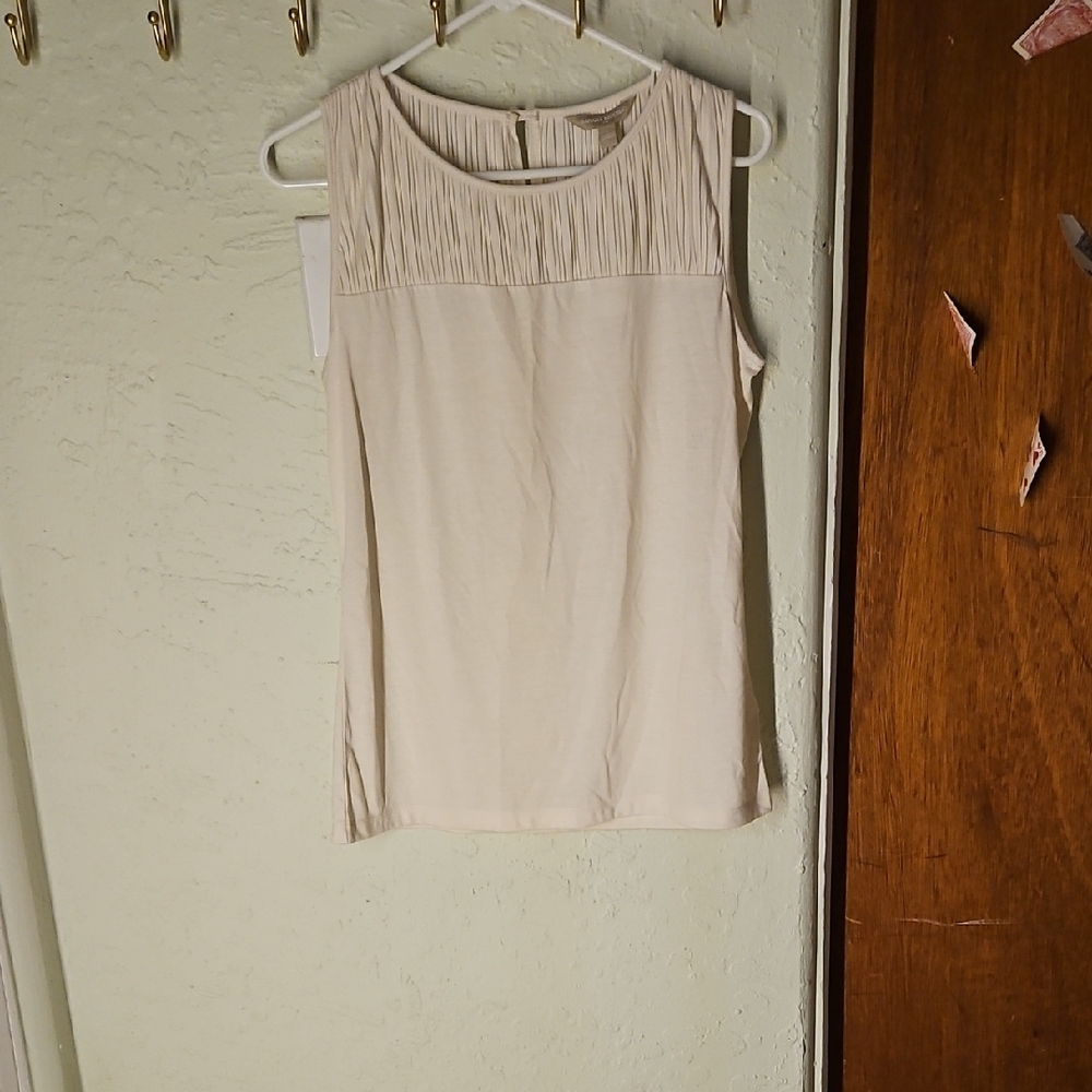 Banana Republic Cream Sleeveless Blouse